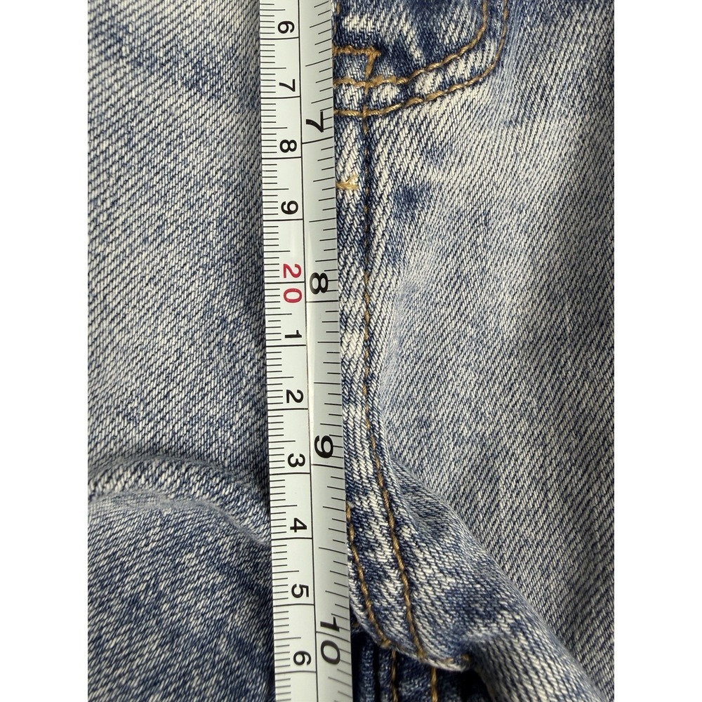 BKE Billie Cargo Denim Shorts Womens Size 27 Light Wash Stretch Frayed Hem - Picture 8 of 10
